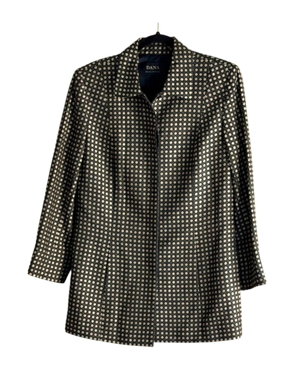 Dana Buchman Women's Triangle Print Jacket Tan Black Size 10
